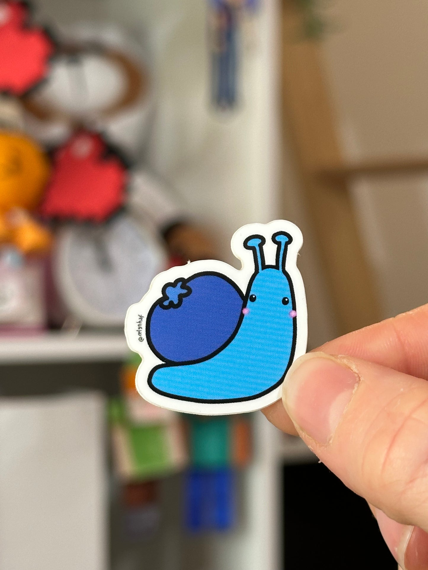 Blueberry Snail Vinyl Sticker