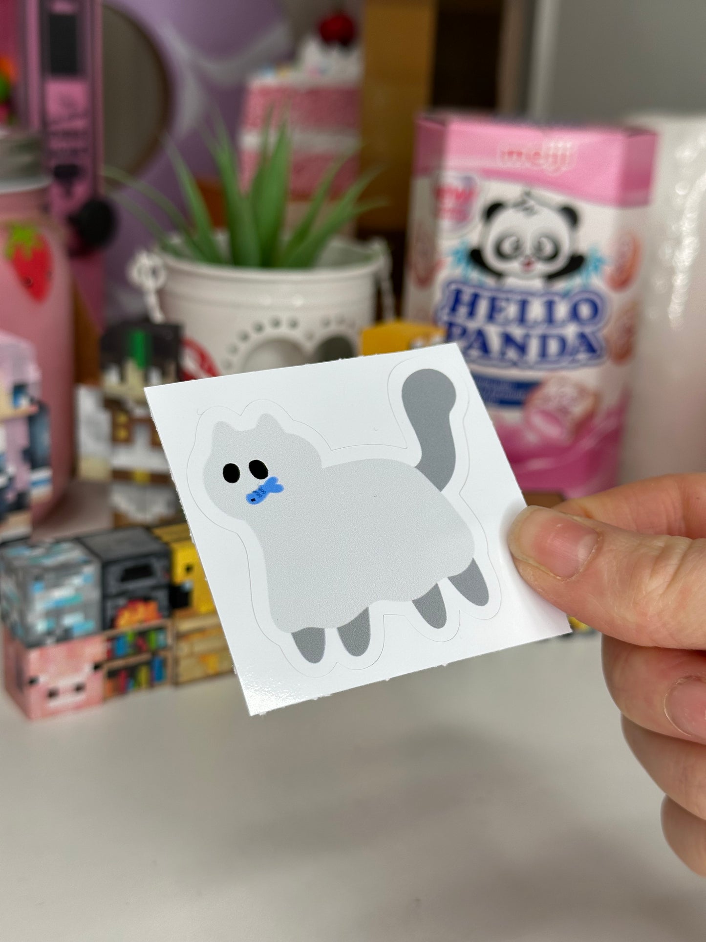 Vinyl Sticker Ghost Cat Sticker Shop All Spooky Cat Spooky Cat Stickers Stickers