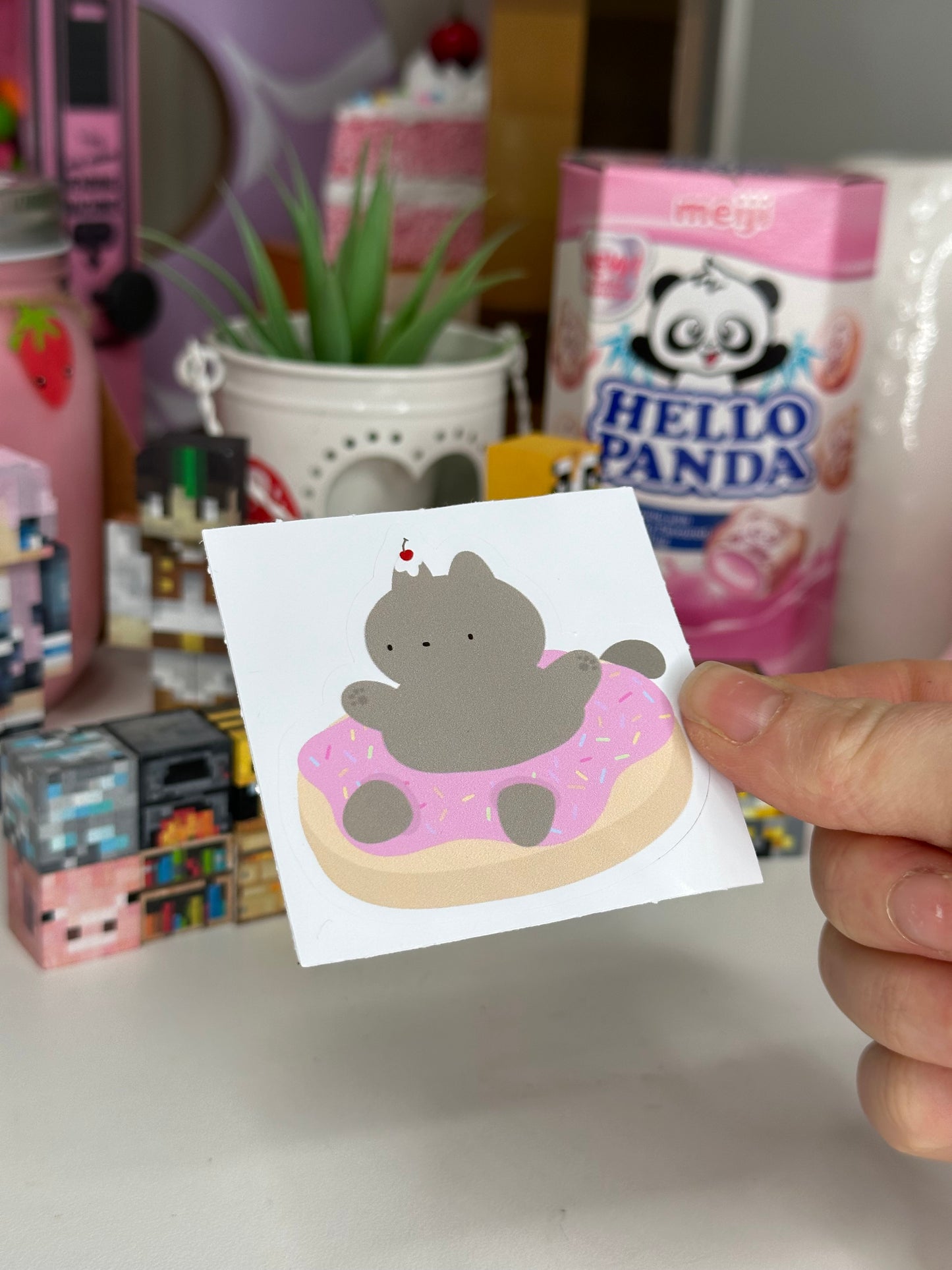 Vinyl Sticker Doughnut Cat Sticker Shop All Spooky Cat Spooky Cat Stickers Stickers