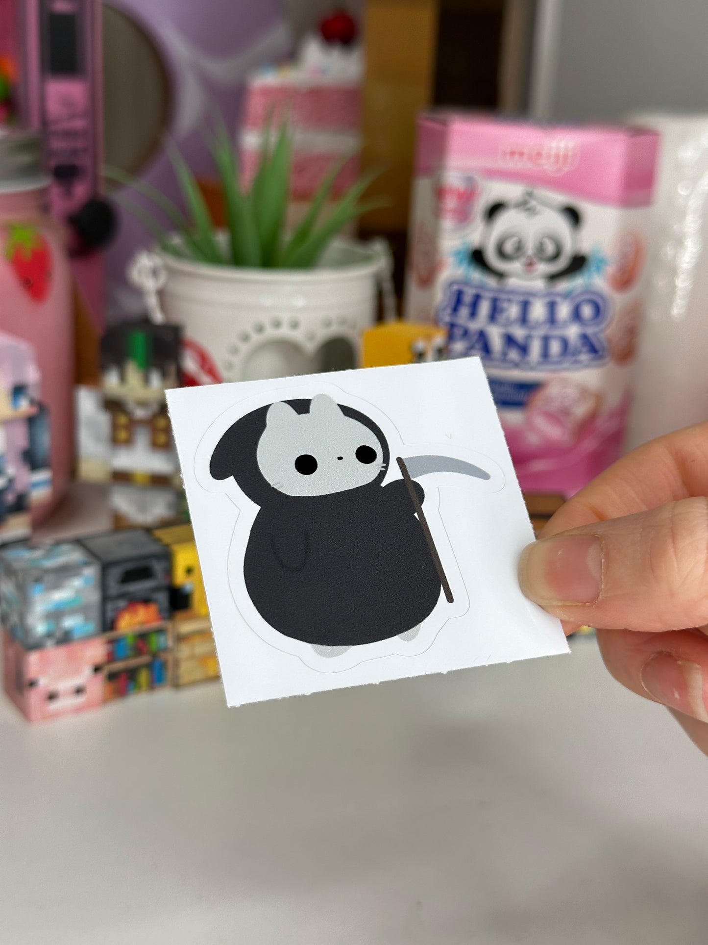 Vinyl Sticker Grim Cat Sticker Shop All Spooky Cat Spooky Cat Stickers Stickers