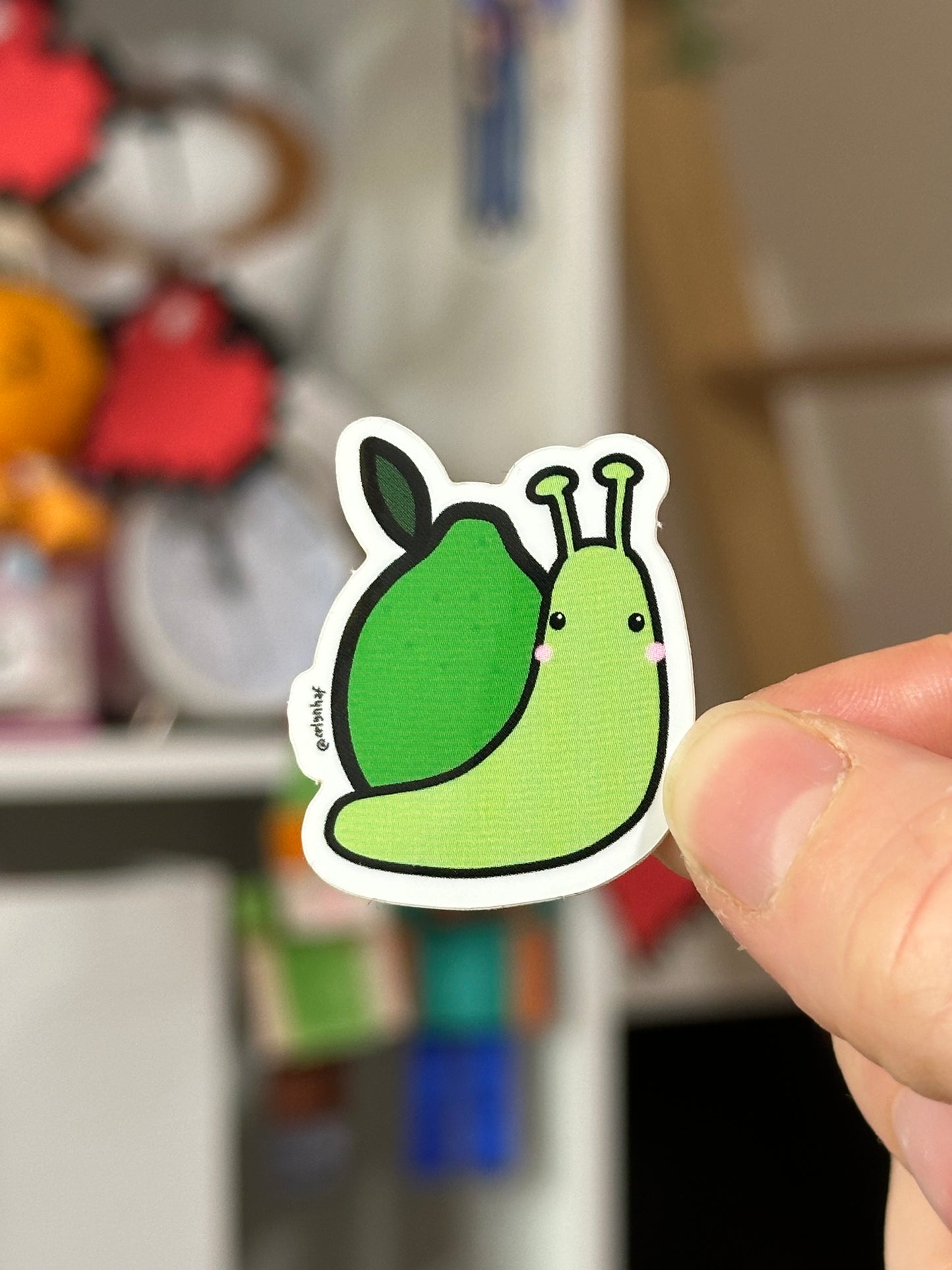 Lime Snail Vinyl Sticker