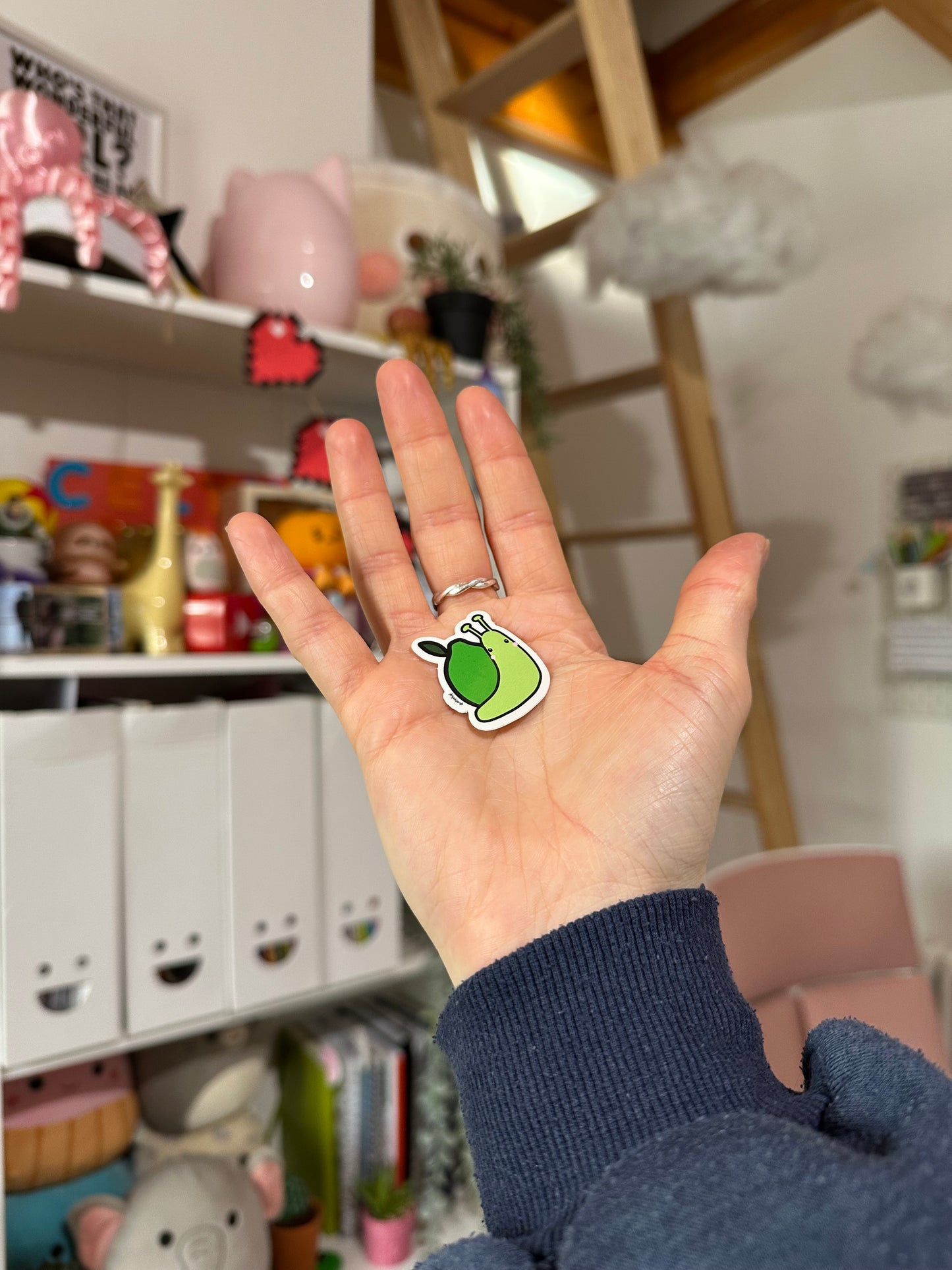Lime Snail Vinyl Sticker