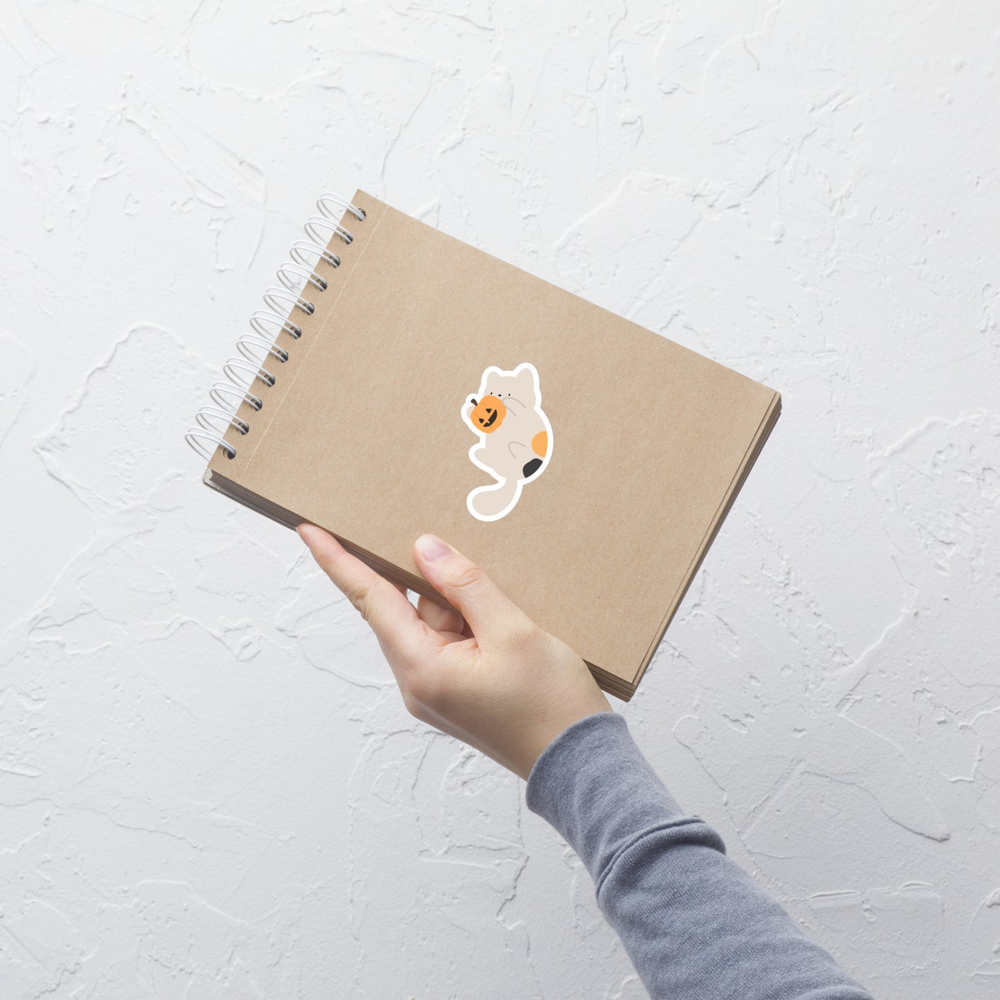 Vinyl Sticker Playful Pumpkin Cat Sticker Shop All Spooky Cat Spooky Cat Stickers Stickers