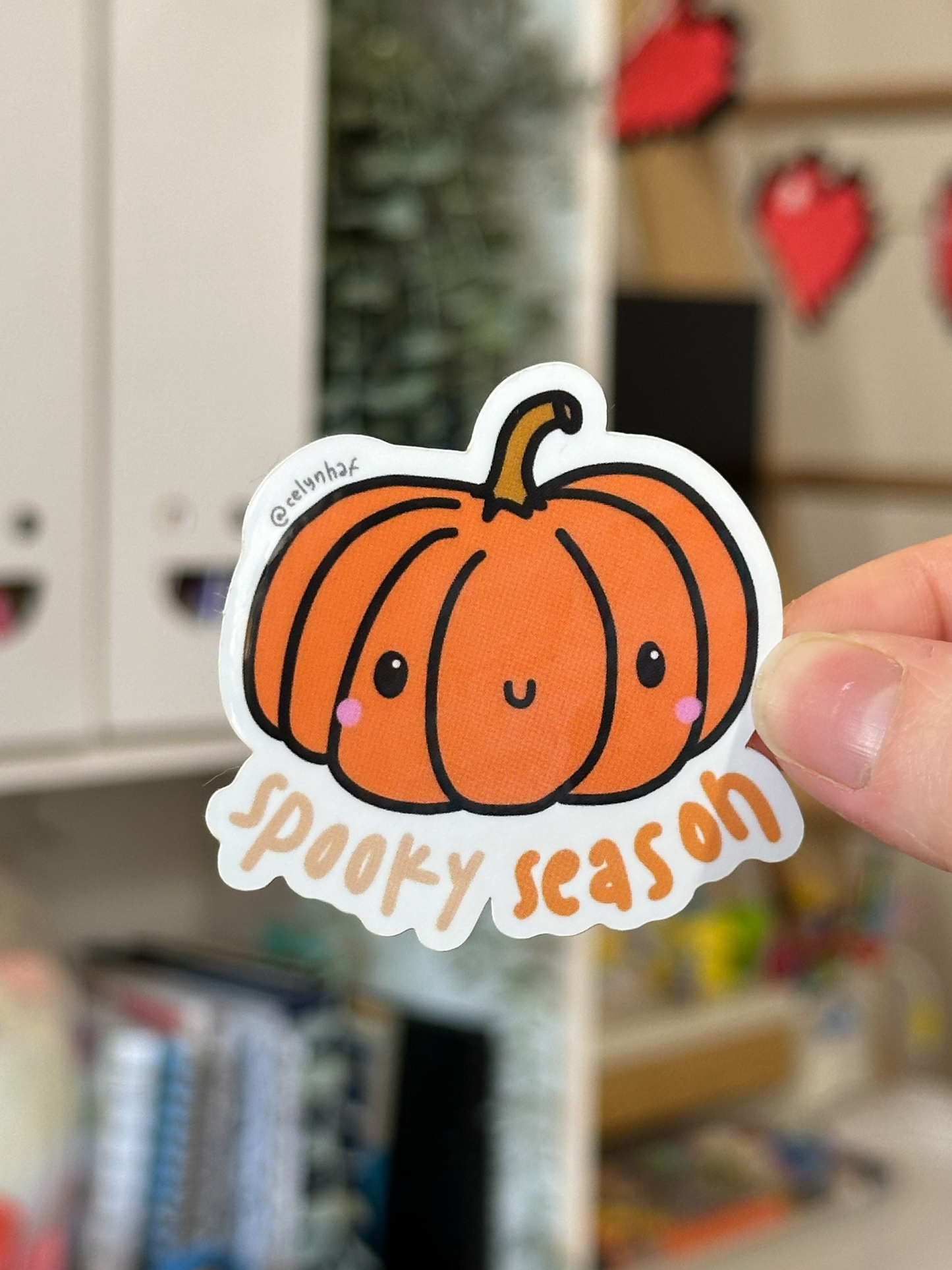 Vinyl Sticker Spooky Season Pumpkin Vinyl Sticker original artwork Original Stickers Shop All
