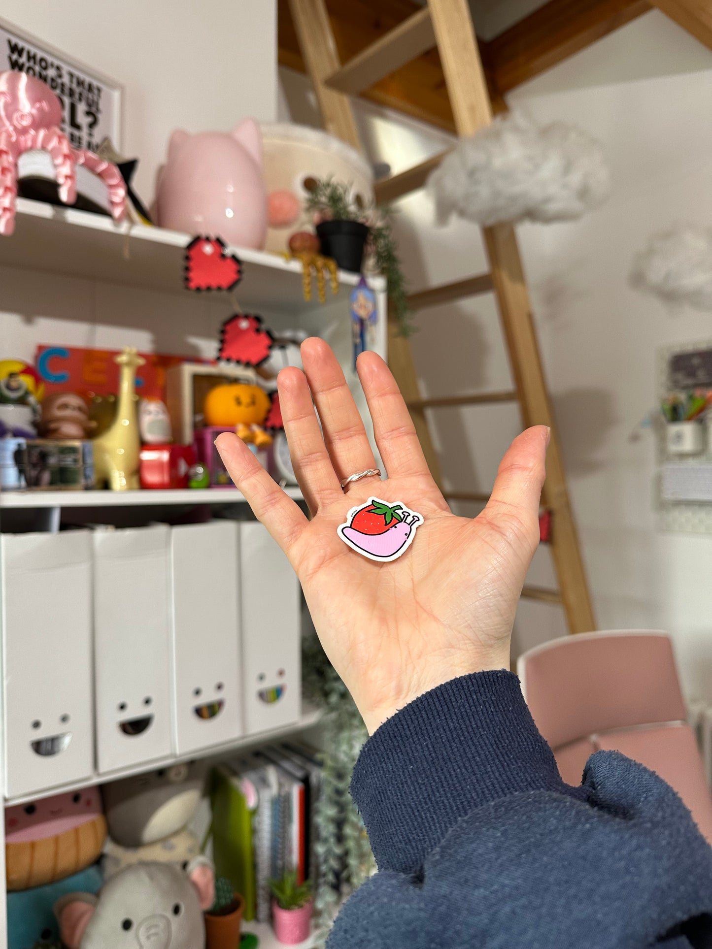 Strawberry Snail Vinyl Sticker