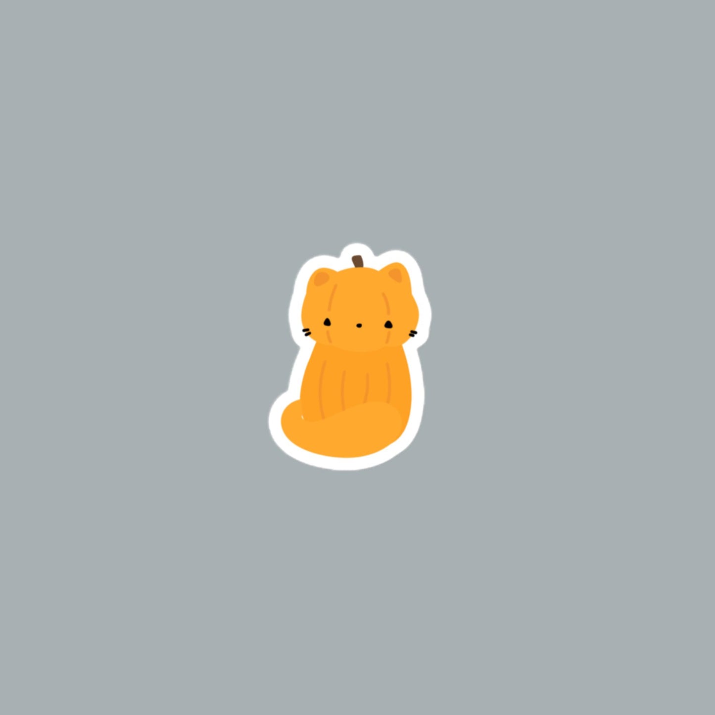Vinyl Sticker Pumpkin Cat Sticker 3″×3″ Shop All Spooky Cat Spooky Cat Stickers Stickers
