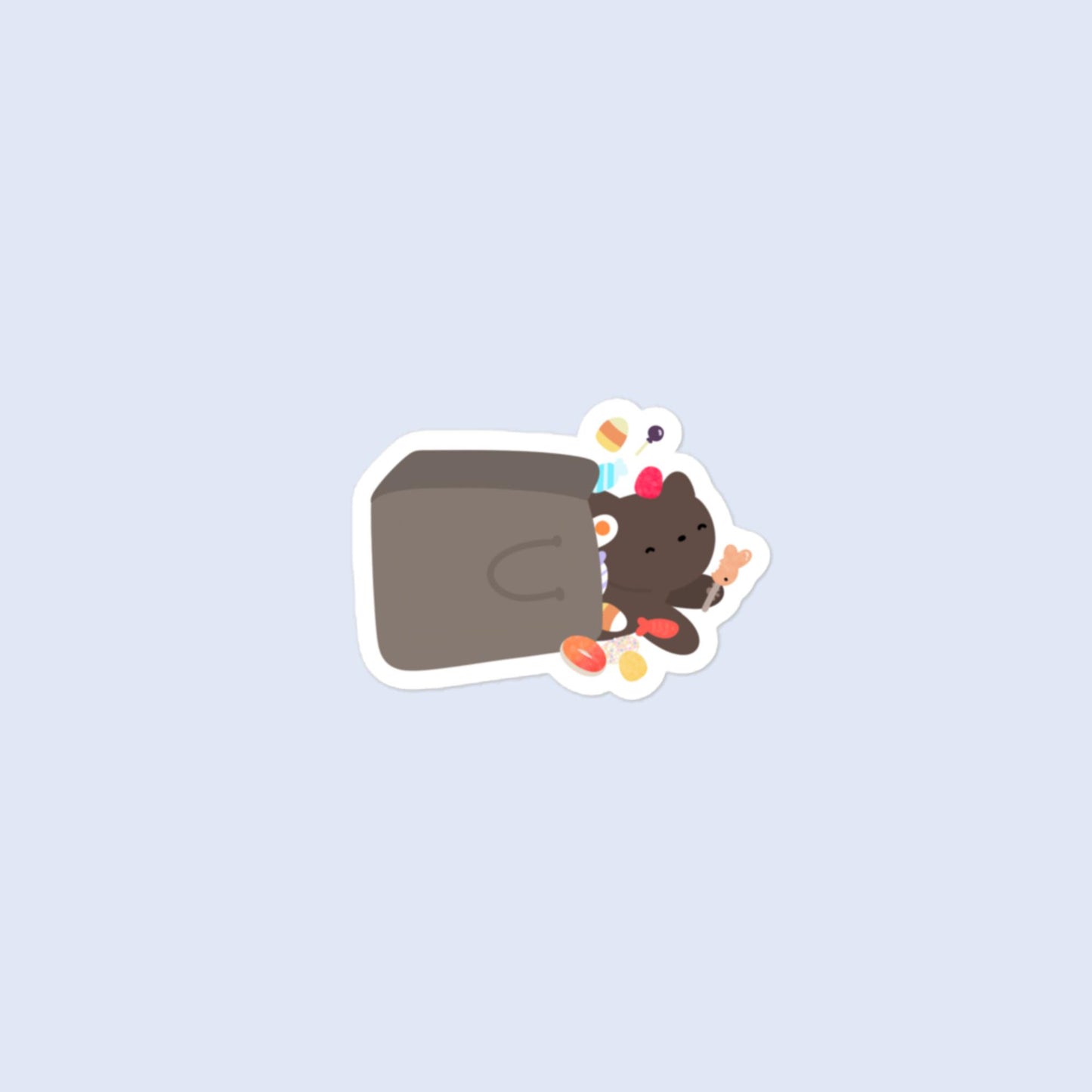 Vinyl Sticker Candy Cat Sticker 3″×3″ Shop All Spooky Cat Spooky Cat Stickers Stickers
