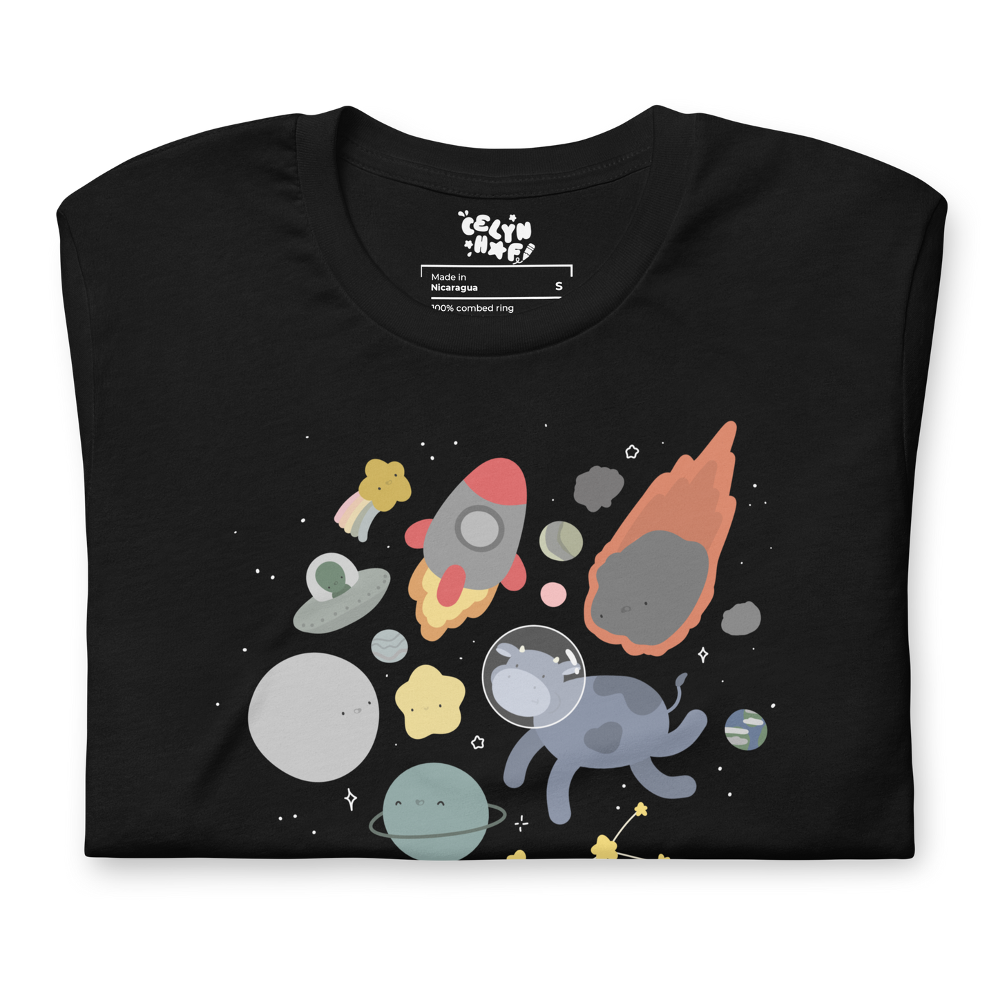 Cow in Space Unisex Adult T-Shirt