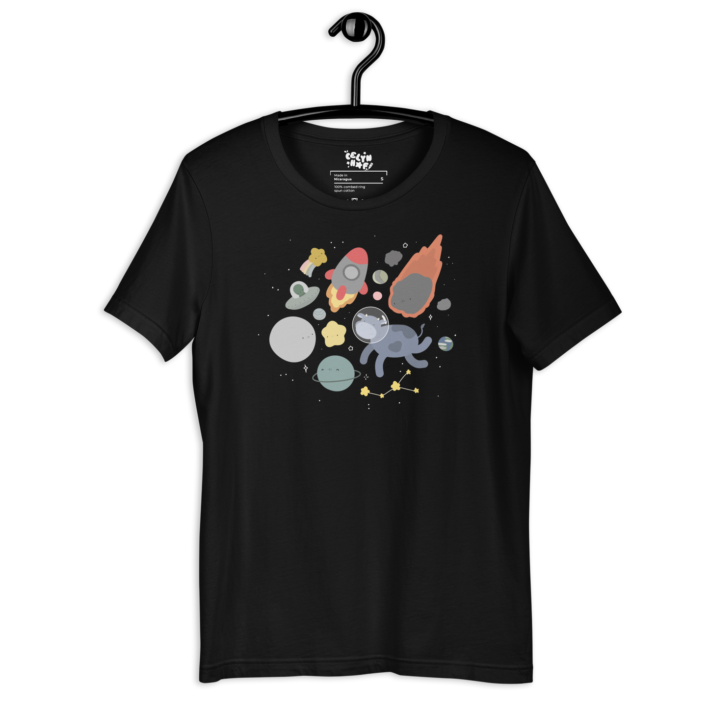 Cow in Space Unisex Adult T-Shirt