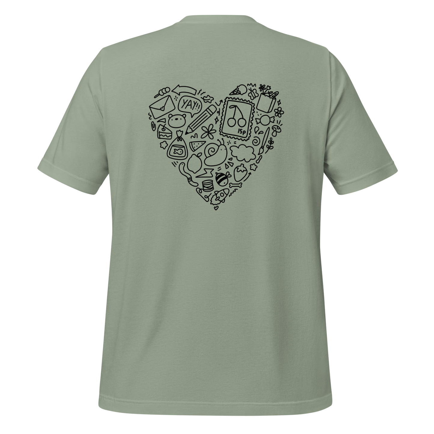Doodle Heart Unisex Adult T-shirt