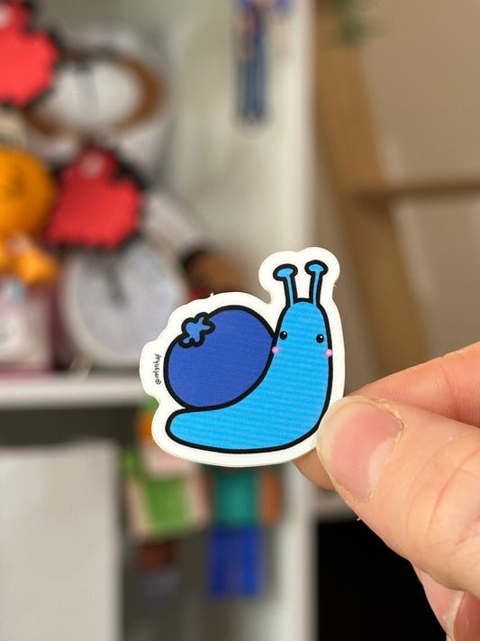 Blueberry Snail Vinyl Sticker