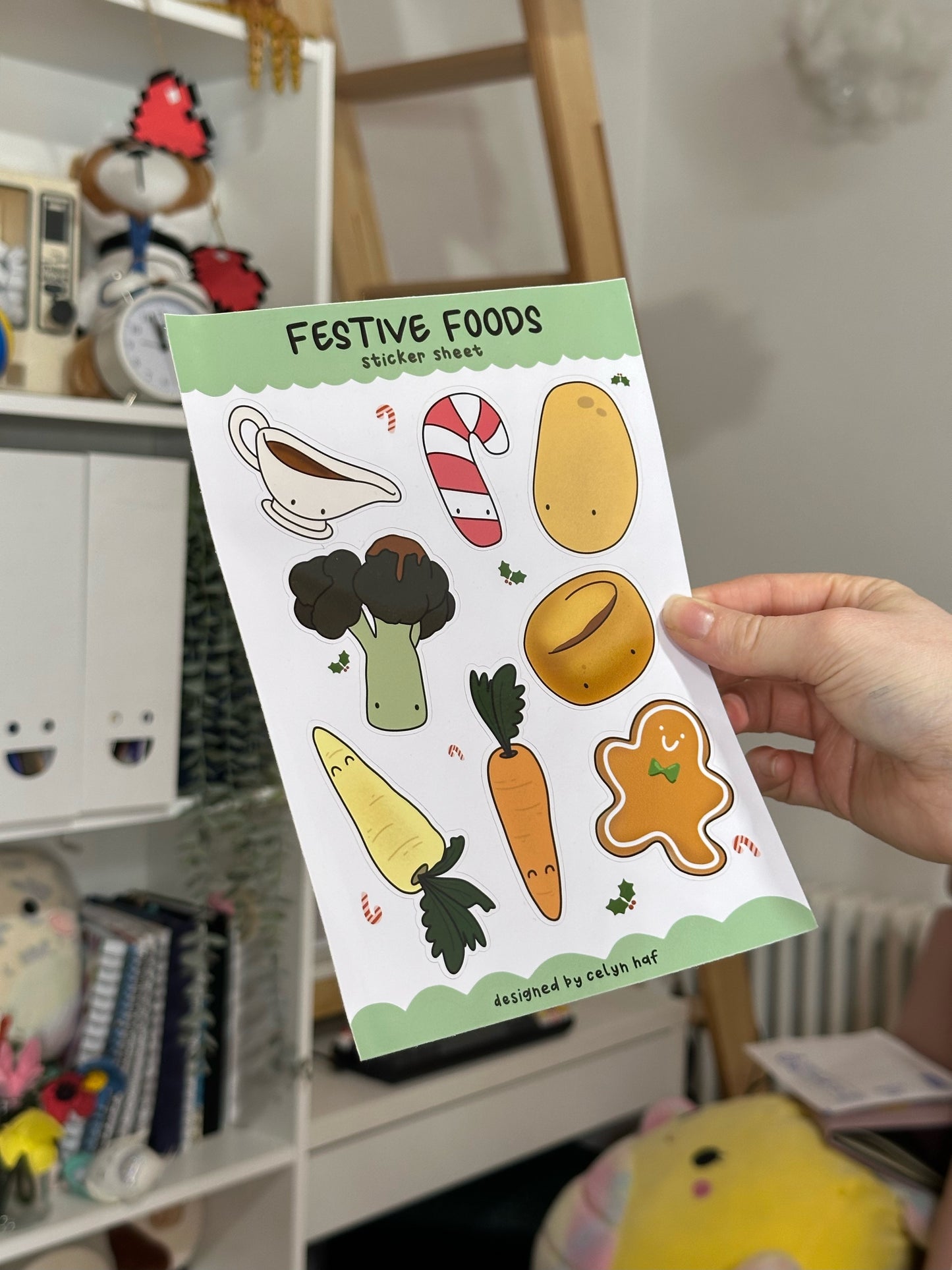 Festive Foods Vinyl Sticker Sheet