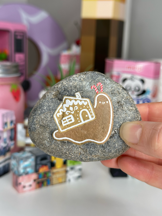 Gingerbread Snail Pebble