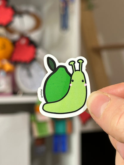 Lime Snail Vinyl Sticker
