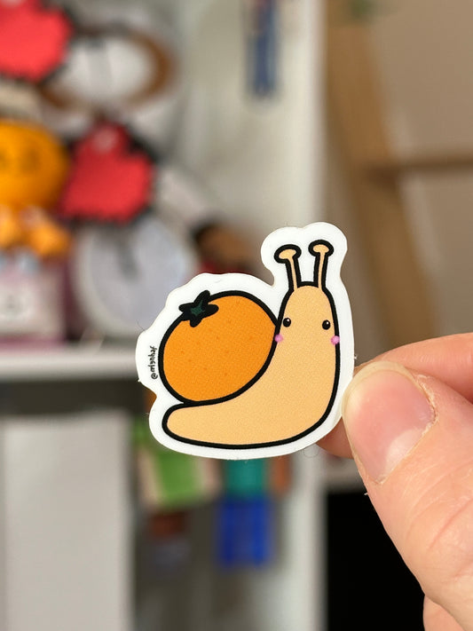 Orange Snail Vinyl Sticker