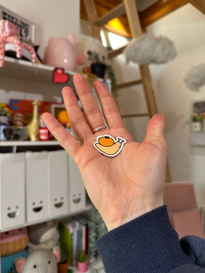 Orange Snail Vinyl Sticker