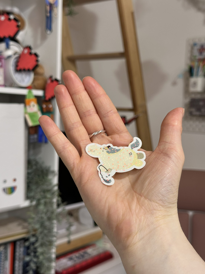 Sad Unicorn Holo Vinyl Sticker
