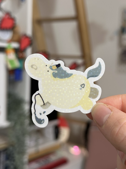 Sad Unicorn Holo Vinyl Sticker