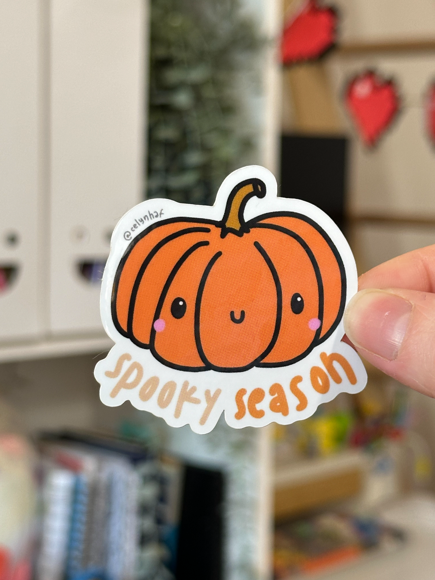 Spooky Season Pumpkin Vinyl Sticker