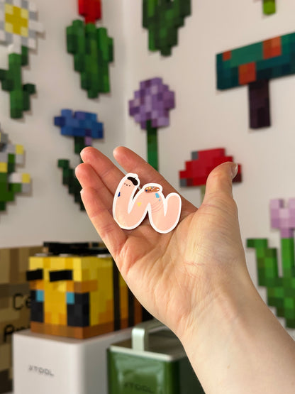 Arty Worm Vinyl Sticker