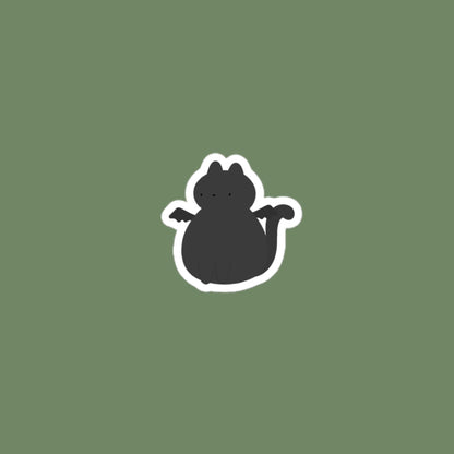 Vinyl Sticker Bat Cat Sticker 3″×3″ Shop All Spooky Cat Spooky Cat Stickers Stickers