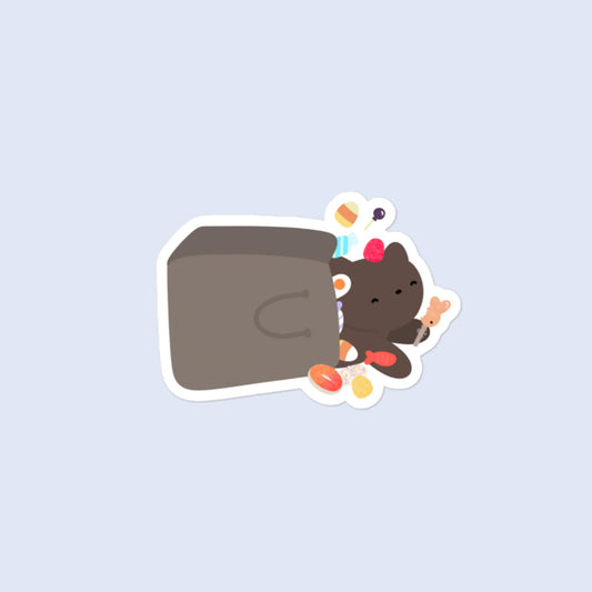 Vinyl Sticker Candy Cat Sticker 4″×4″ Shop All Spooky Cat Spooky Cat Stickers Stickers