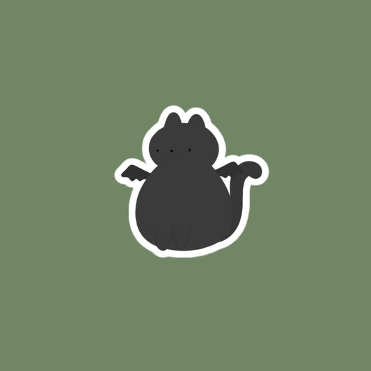 Vinyl Sticker Bat Cat Sticker 4″×4″ Shop All Spooky Cat Spooky Cat Stickers Stickers