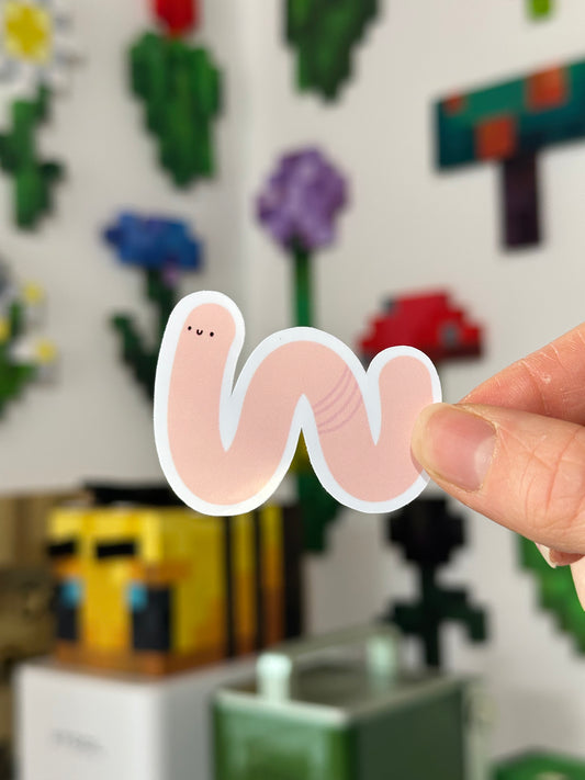 Normal Worm Vinyl Sticker