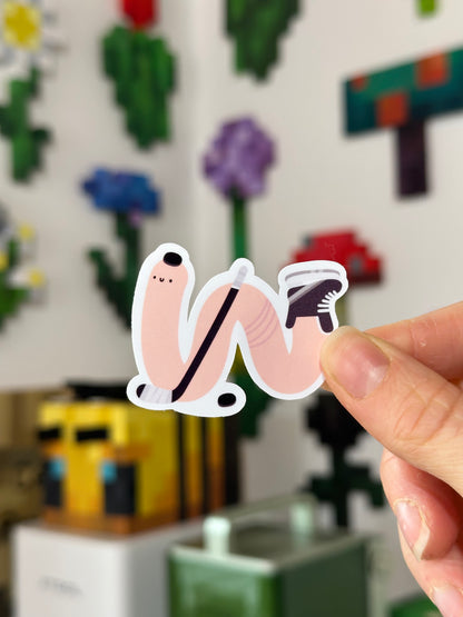 Sporty Worm Vinyl Sticker