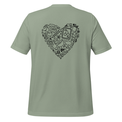Doodle Heart Unisex Adult T-shirt