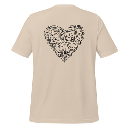 Doodle Heart Unisex Adult T-shirt