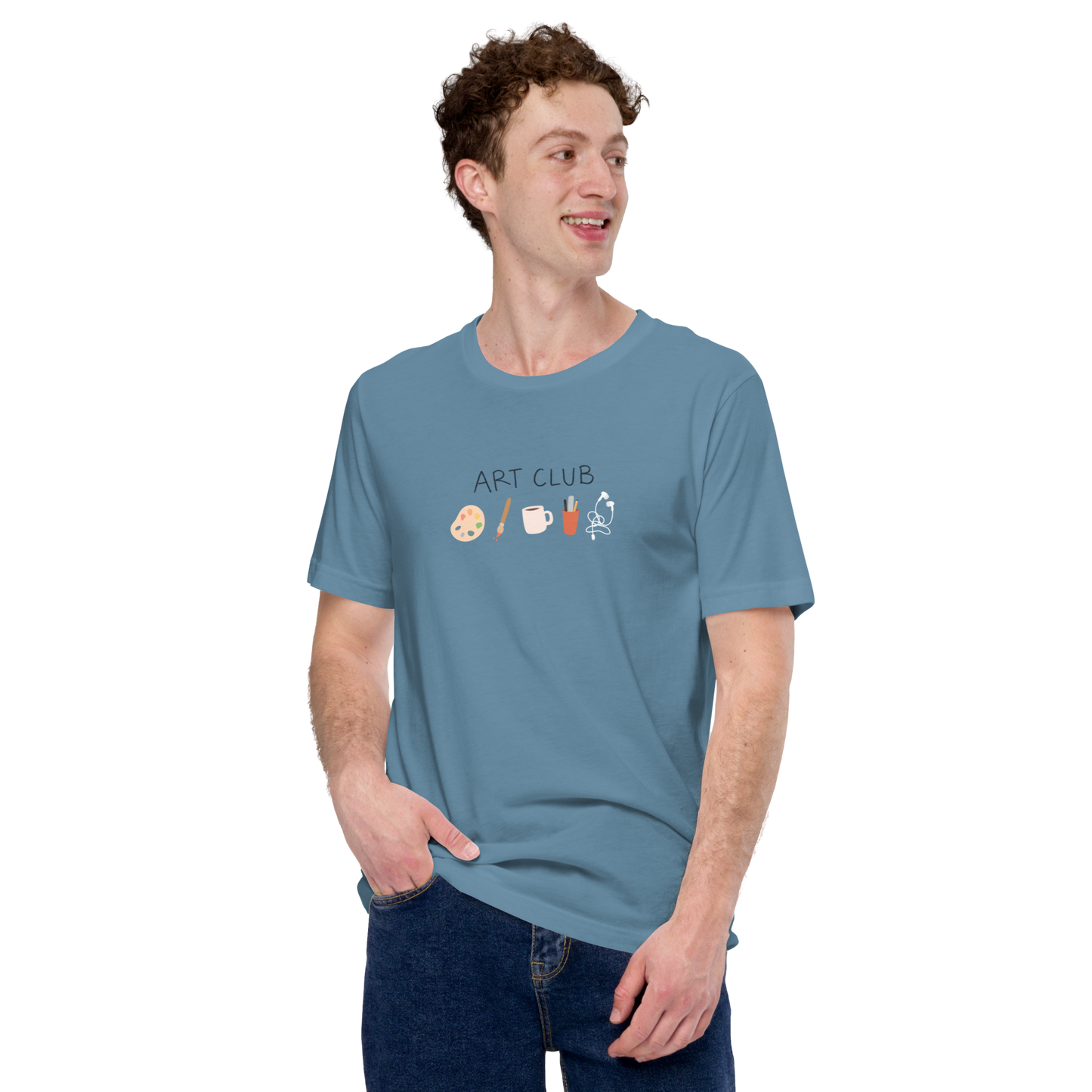 Art Club Blue Unisex Adult T-shirt